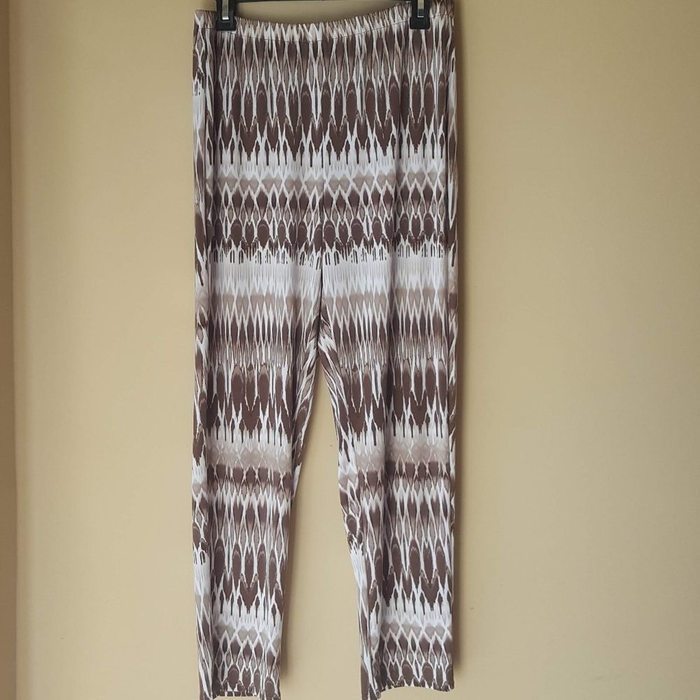 Brown&White Wide Leg/Palazzo Pants - Chico's - 1/M